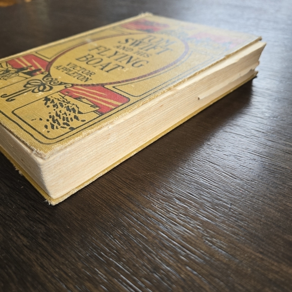 Tom Swift and his Flying Boat by Victor Appleton 1923 Yellow Hardcover Book - Picture 4 of 7